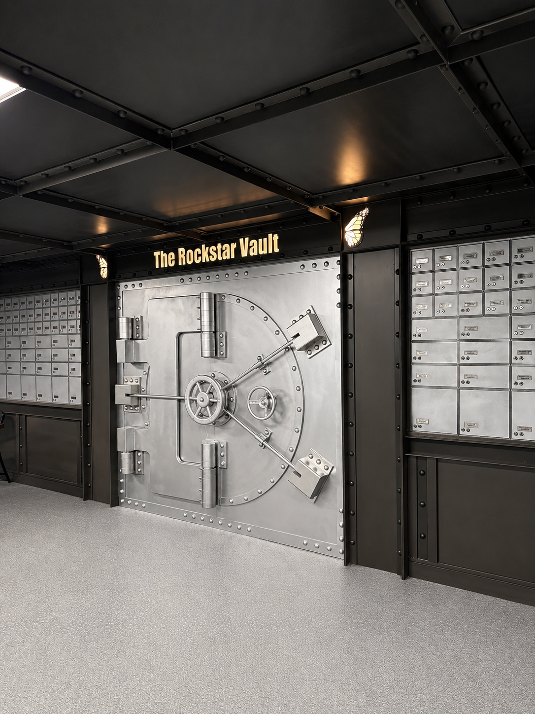 The Rockstar Vault — everything including the vault door and mailbox surrounds is a Featherbeams product