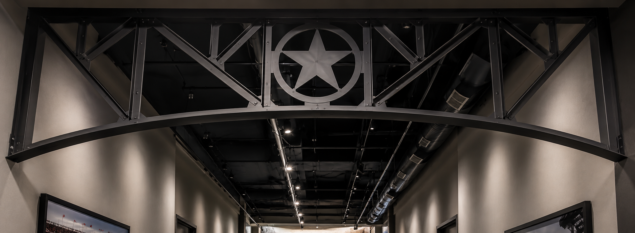 Texas Rangers arched truss with star medallion